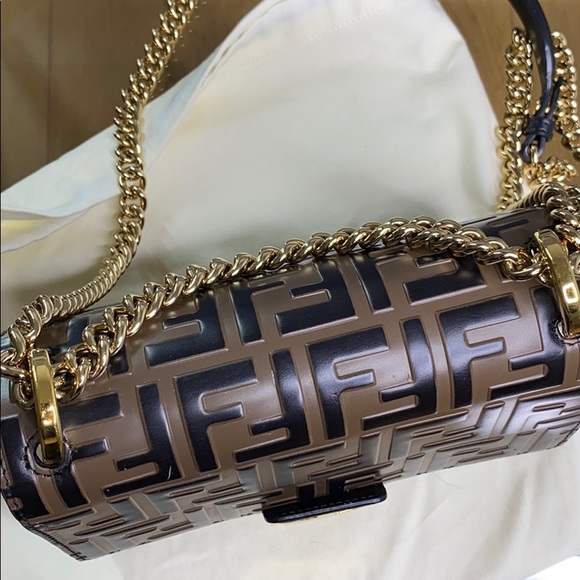 Fendi Kan U Monogram FF Leather Crossbody Bag - Picture 4 of 13